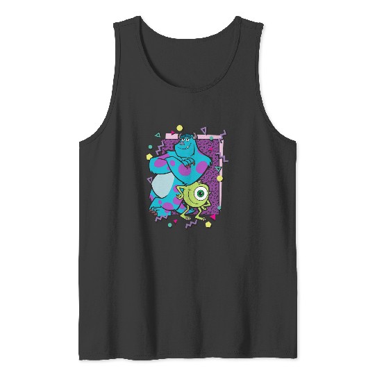 Disney Pixars Monsters Inc. Sulley and Mike 90s Retro Pullover Tank Tops