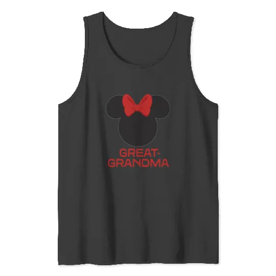Disney Minnie Mouse Great-Grandma Red Bow Mother’s Day Tank Tops