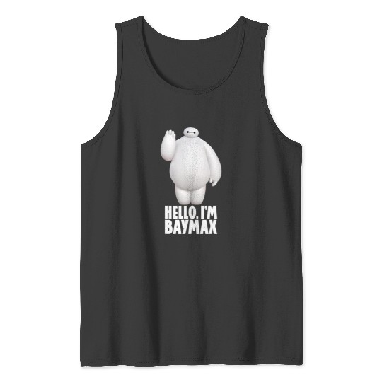 Disney Big Hero 6 Hello I'm Baymax Cute Portrait Tank Tops