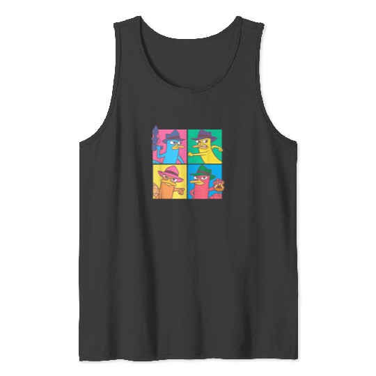 Disneyss Phineas And Ferb Agent P Pop Box Up Tank Tops