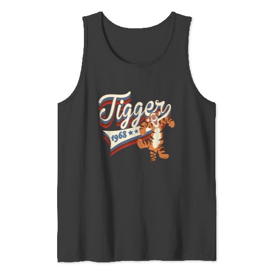 Disneyss Winnie The Pooh Americana Tigger Collegiate 1968 Tank Tops