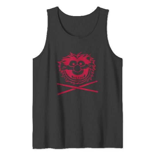 Disneyss The Muppets Party Animal Vintages Red Drummer Poster Tank Tops