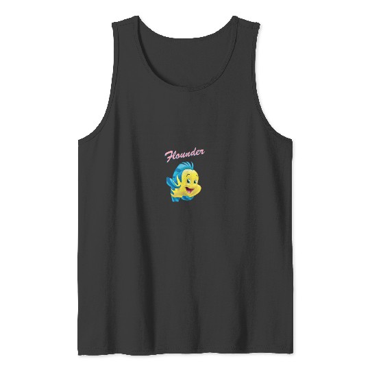 Disneyss The Little Mermaid Flounder Big Wave Tank Tops
