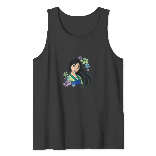 Disney Princess Mulan Flowers Tank Tops