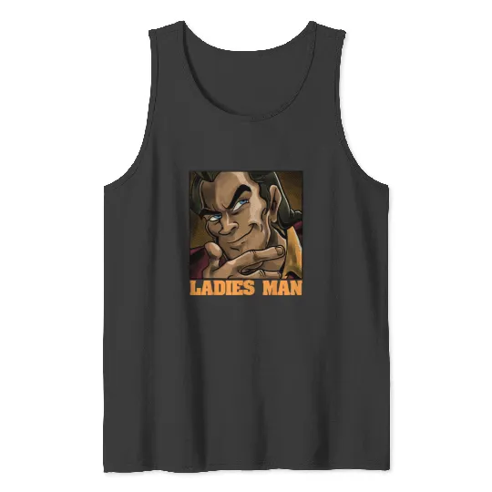 Disney Beauty And Beast Gaston Ladies Man Portrait Tank Tops
