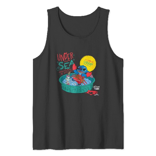 Disneyss 100 Stitch In Costume Little Mermaid Under The Sea Tank Tops