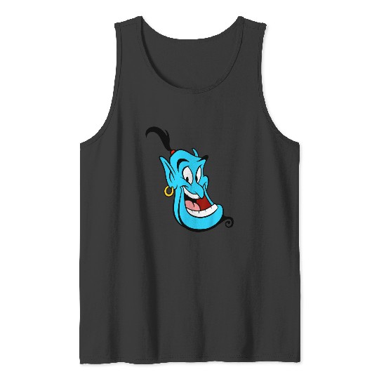 Disney Aladdin Genie Smiling Head Shot Portrait Tank Tops