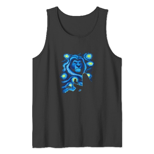 Disney The Lion King Mufasa Starry Night Pride Rock Tank Tops