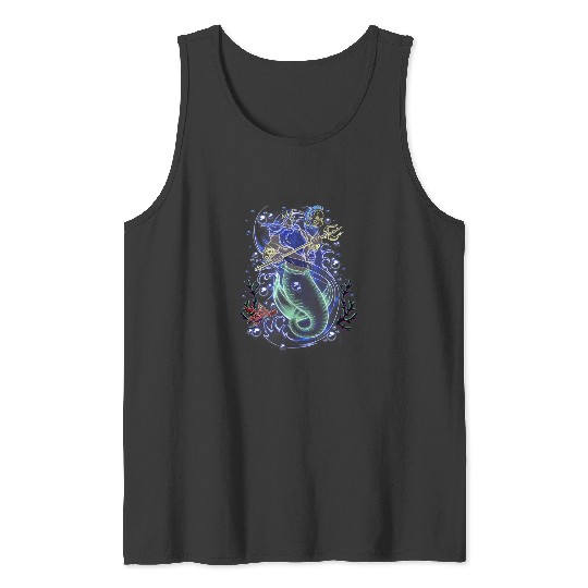 Disneyss The Little Mermaid King Triton Sea Storm Tank Tops