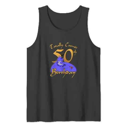 Disney Aladdin Genie Totally Cosmic 50th Birthday Tank Tops