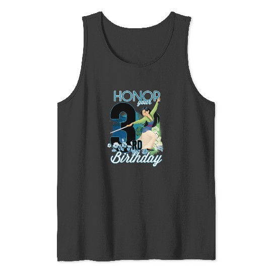 Disney Mulan Portrait Honor Your 3rd Birthday Tank Tops