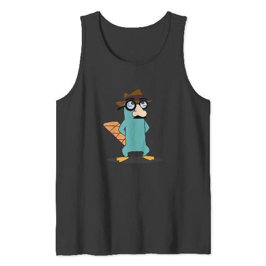 Disneyss Phineas And Ferb Agent P Glasses Moustache Costume Tank Tops