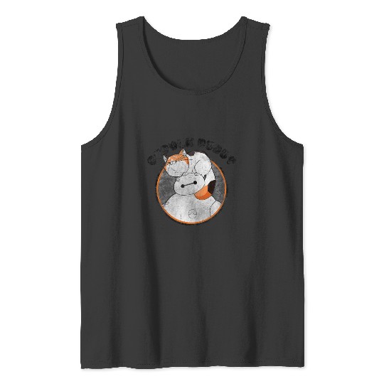 Disney Big Hero 6 Baymax & Mochi Cuddle Buddy Distressed Tank Tops