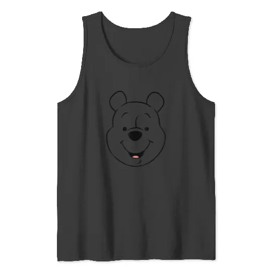 Disneyss Winnie The Pooh Pooh Bear Large Faces Tank Tops