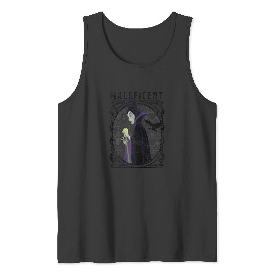 Disneyss Villains Maleficent Side Look Poster Tank Tops