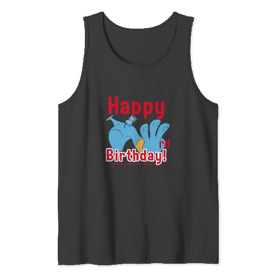 Disney Aladdin Genie Quote Portrait Happy 3rd Birthday Tank Tops