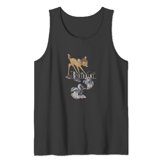 Disneyss Bambi Classic Group shots Title Logo Tank Tops
