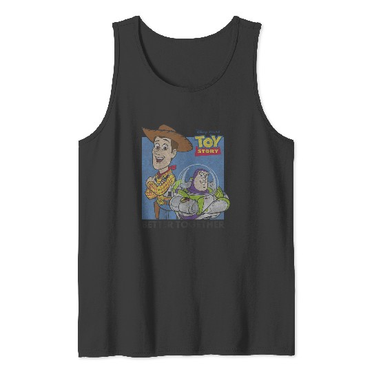 Disneyss Pixars Toy Story Buzz And Woody Better Together Poster Tank Tops