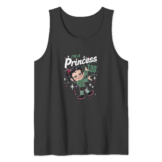 Disneyss Wreck It Ralph 2 Princess Logo Graphic Tank Tops