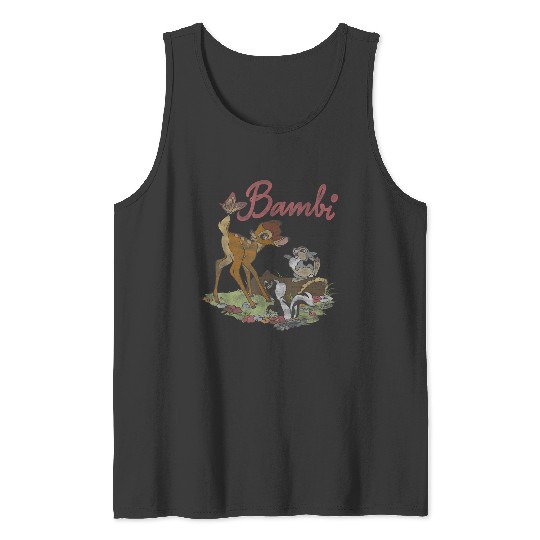Disneyss Bambi Group shots Logo Tank Tops