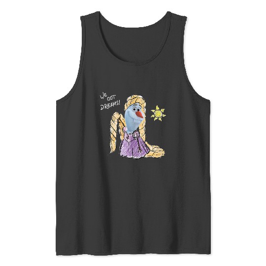 Disney Olaf Presents Tangled Rapunzel We Got Dreams Tank Tops