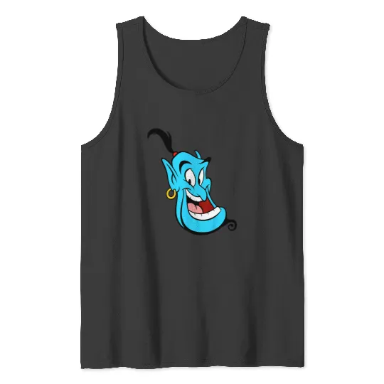 Disney Aladdin Genie Smiling Head Shot Portrait Tank Tops