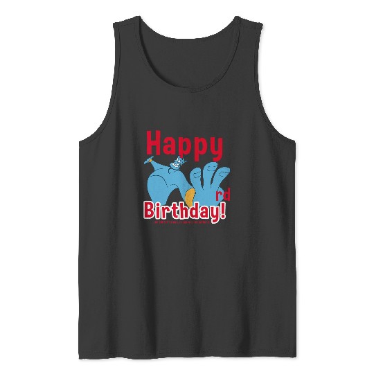 Disney Aladdin Genie Quote Portrait Happy 3rd Birthday Tank Tops