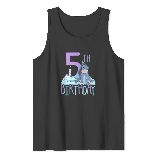 Disney Winnie The Pooh Birthday Eeyore Fifth Birthday Tank Tops
