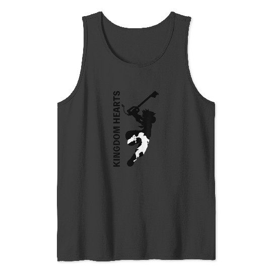 Disneyss Kingdom Hearts Iii Sora Keyblade Silhouette Tank Tops