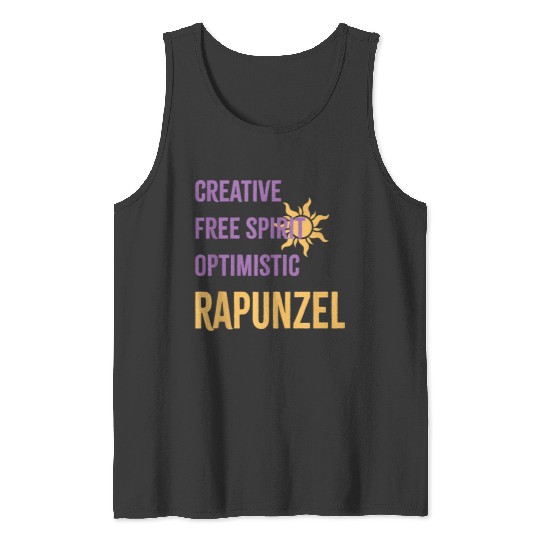 Disneyss Princess Creative Free Spirit Optimistic Rapunzel Tank Tops
