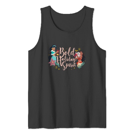 Disneyss Princess Jasmine And Moana Bold Holiday Spirit Tank Tops