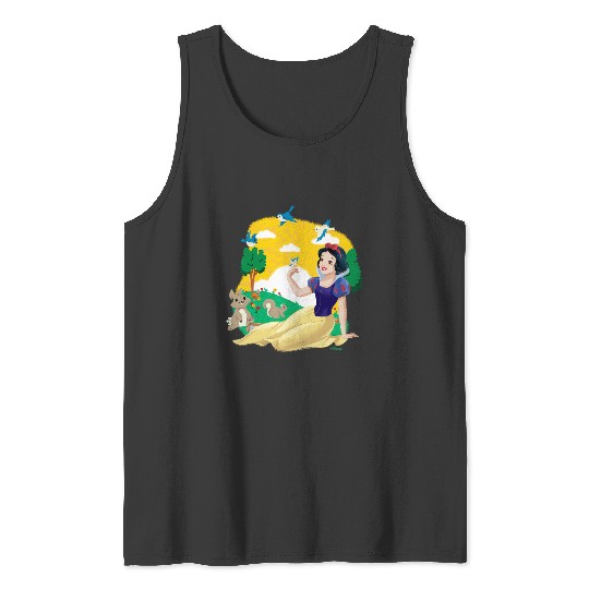 Disney Princess - Snow White Forest Scene Bunnies Birds Tank Tops