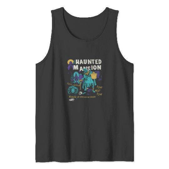 Retro The Haunted Mansion Ghosts Halloween Disney Spooky Month Spooky Season Essential T-Shi Tank Tops