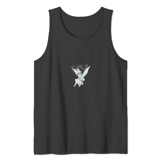 Disneyss Tinker Bell Sitting Tank Tops