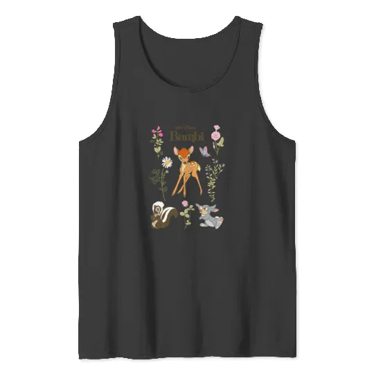 Disney Bambi And Friends Flower Thumper Big Chest Logo Tank Tops