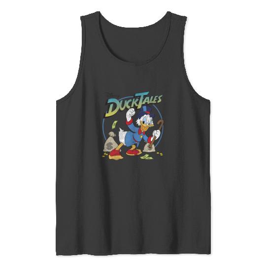 Disney DuckTales Scrooge McDuck With Money Bags Logo Tank Tops