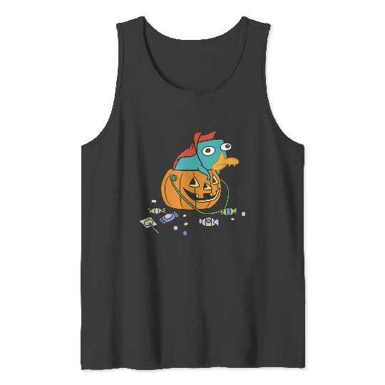 Disneyss Phineas And Ferb Halloween Vampire Perry The Platypus Tank Tops