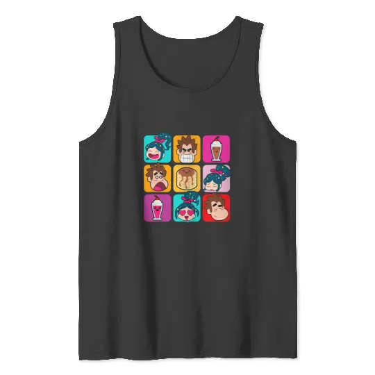 Disney Wreck-It Ralph Vanellope Ralph & Desserts Panels Tank Tops