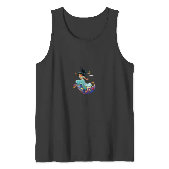 Disneyss Aladdin Princess Jasmine Magic Carpet Pose Tank Tops