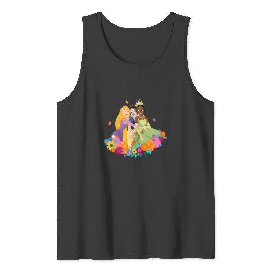 Disney Princess Rapunzel Snow White Tiana Spring Easter Eggs Tank Tops