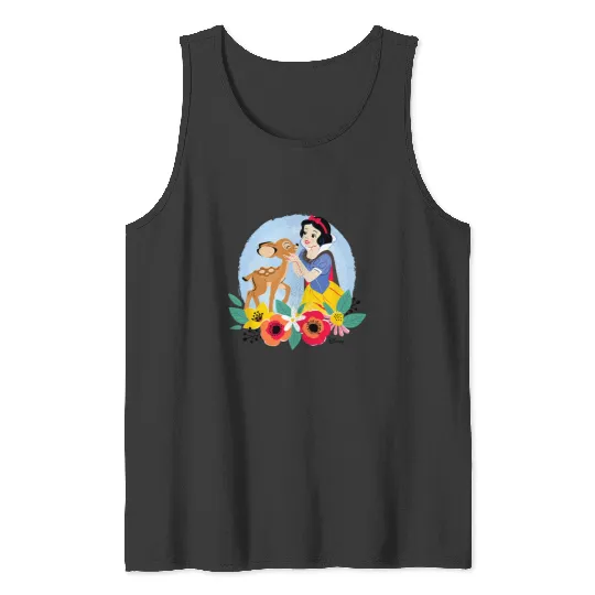 Disney Princess - Floral Snow White Deer Tank Tops