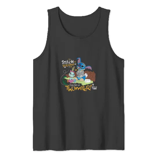 Disney 100 Stitch in Costume Bambi They Call Me Thumper Tank Tops