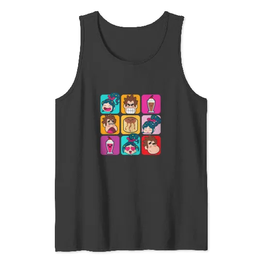 Disney Wreck-It Ralph Vanellope Ralph & Desserts Panels Tank Tops