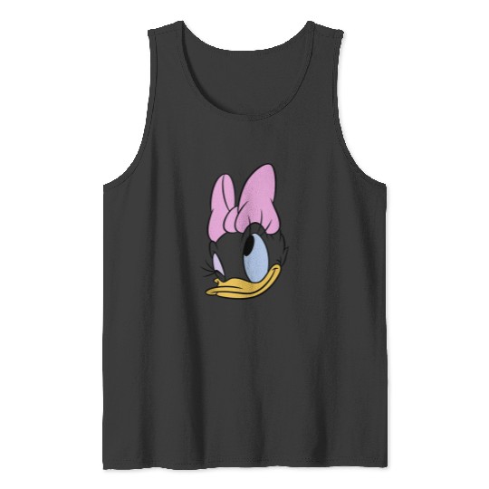 Disneyss Daisy Duck Big Faces Winking Bow Tank Tops