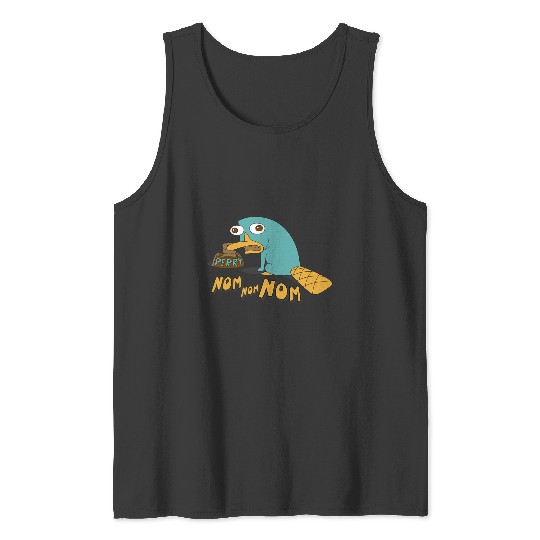 Disney Phineas And Ferb Perry The Platypus Nom Nom Nom Tank Tops