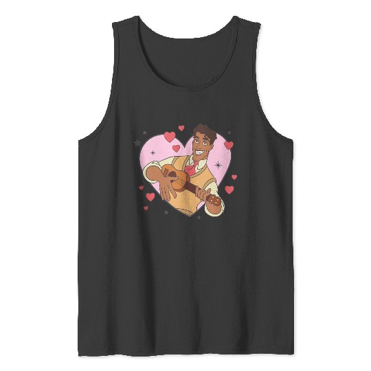 Disneyss The Princess And The Frog Valentine's Day Naveen Logo Tank Tops