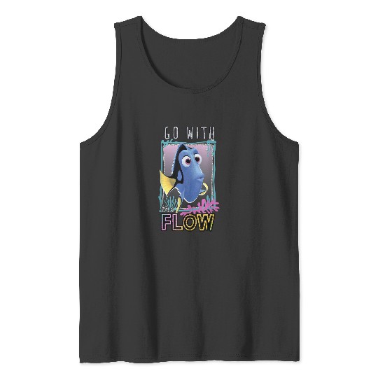 Disneyss Pixars Finding Dory Go With The Flow Glittery Frame Tank Tops