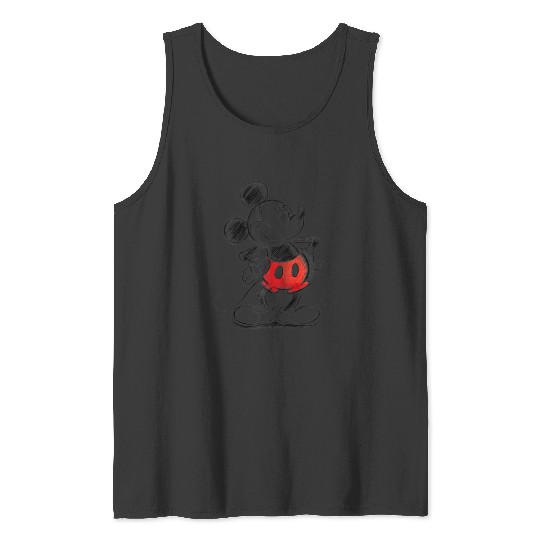 Disney Mickey Mouse Sketch Raglan Baseball Tee Tank Tops