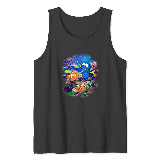 Disneyss Pixars Finding Dory Marlin Nemo Rainbow Reef Scene Tank Tops
