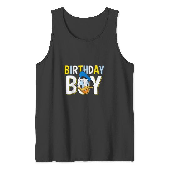 Disney Mickey And Friends Birthday Boy  Donald Duck Raglan Baseball Tee Tank Tops